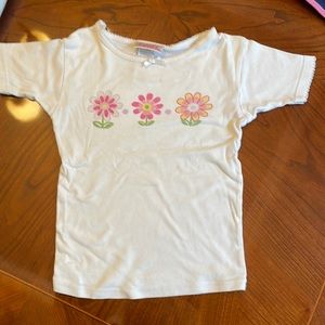 Flower Print Baby Tee Size 6x Girls